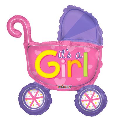 14″ Baby Girl Stroller Balloon
