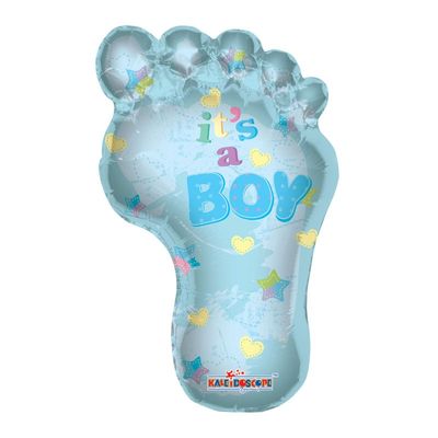 Baby Boy Footprint Foil Balloon