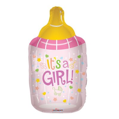 Baby Girl Bottle Foil Balloon