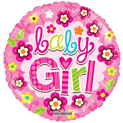 Baby Girl Floral Foil Balloon
