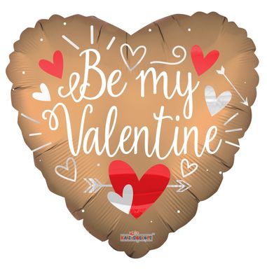 “Be My Valentine” Jumbo Matt Heart Balloon [36 Inches]