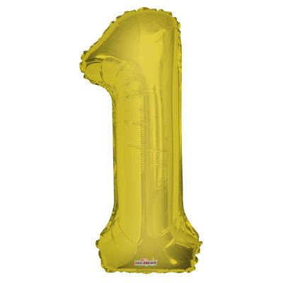 Gold Big Number 1 Balloon 34inch
