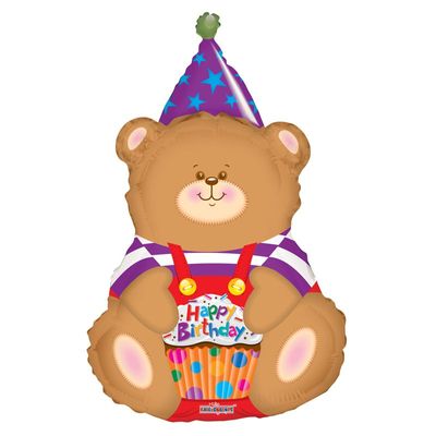 Birthday Bear Supershape Foil Balloon