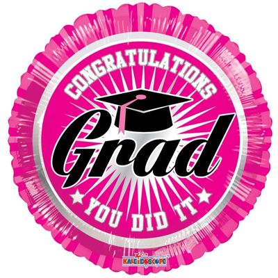 Congratulations Grad Pink Balloon (18 Inch)
