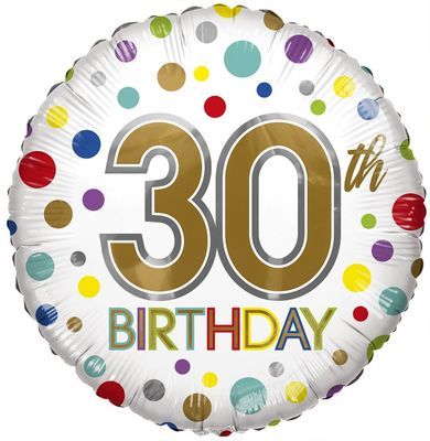 Eco Balloon – Birthday Age 30 [18 Inches]