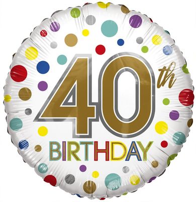 Eco Balloon – Birthday Age 40 [18 Inches]
