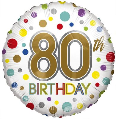 Eco Balloon – Birthday Age 80 [18 Inches]