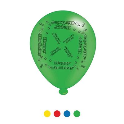 Happy Birthday Latex Balloons [Pack of 8]