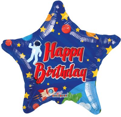 Happy Birthday Space Balloon (18 inch)