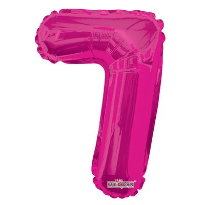 Hot Pink Number 7 Balloon 14inch