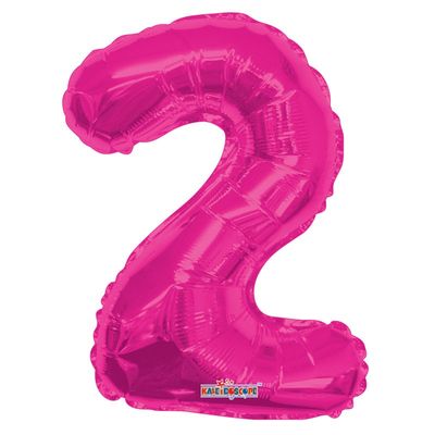 Hot Pink Number 2 Balloon 14inch
