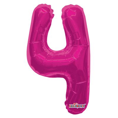 Hot Pink Number 4 Balloon 14inch