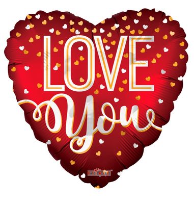 “I Love You” Red Matt Heart Airfill Balloon [9 Inches]