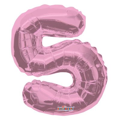 Light Pink Number 5 Balloon 14inch