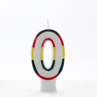 Multicolored Number Candle Age 0