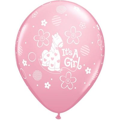 Its A Girl Latex Balloons (6 Pack)