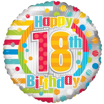 Radiant Happy 18th Birthday Foil Balloon