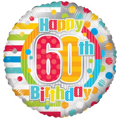 Radiant Happy 60th Birthday Balloon