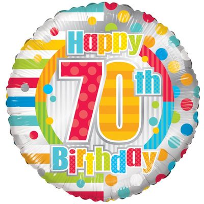 Radiant Happy 70th Birthday Balloon