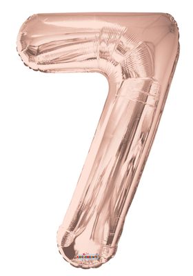 Rose Gold Number 7 Balloon [34 Inches]