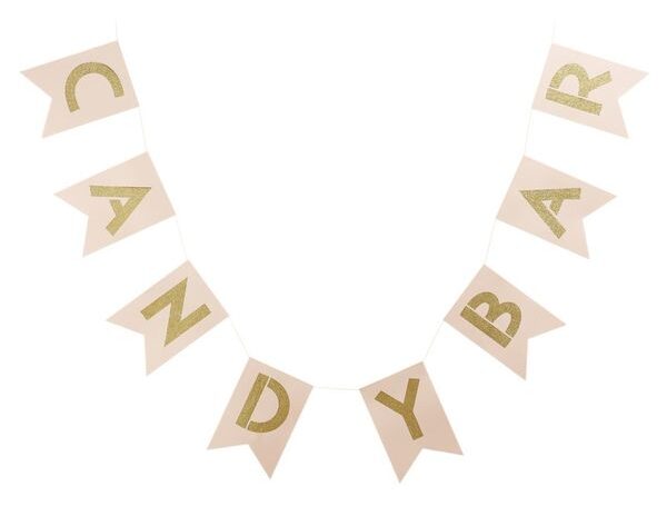 Pink & Gold Candy Bar Bunting