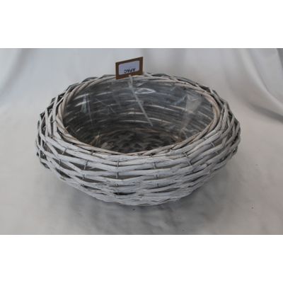 Grey Split Willow Hyacinth Basket [25 cm]