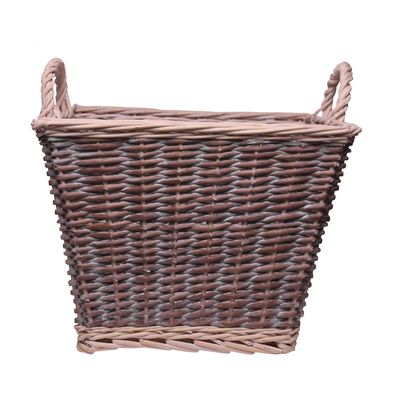 White Wash Square Basket With Ears [45 cm]