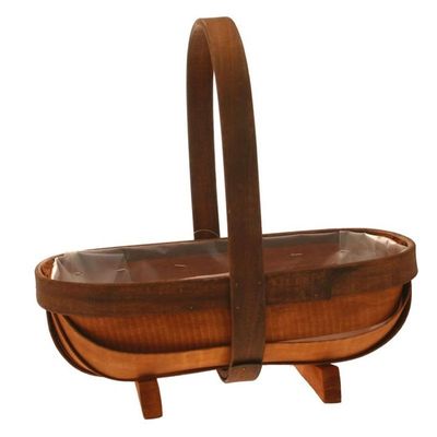 Stained Softwood Trug Basket