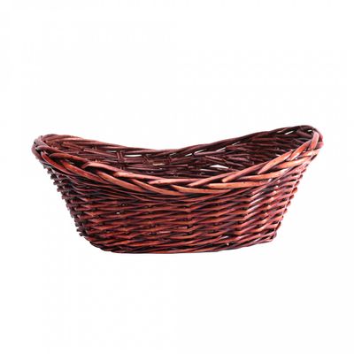 Dark Brown Oval Tray Basket [45 cm]