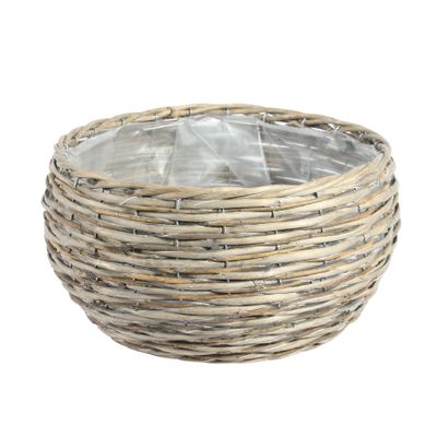 Round Two Tone Unpeeled & Split Willow Basket [33 cm]