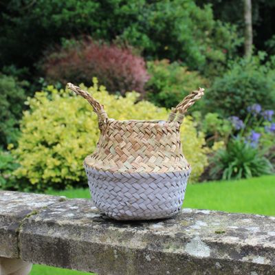 Grey & Natural Two Tone Belly Basket [20 cm]