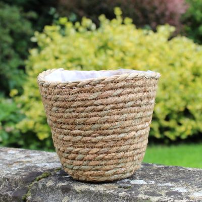 Round Corn Husk Basket for 12cm Pot [14.5 cm]