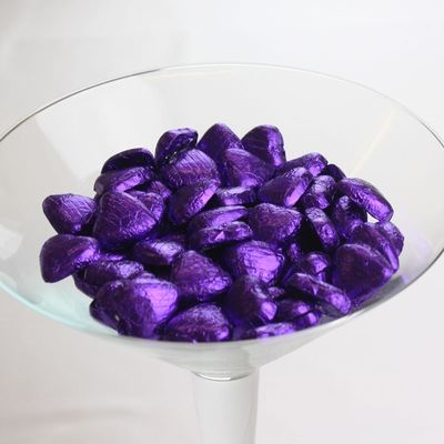 Purple Foil Hearts Chocolate 500g