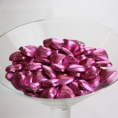 Pink Foil Chocolate Hearts 500g