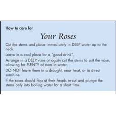 Your Roses – Care Card