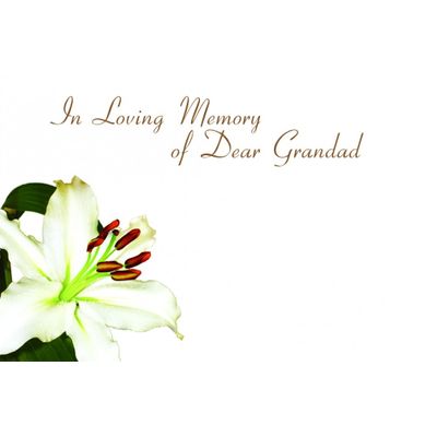 In Loving Memory Dear Grandad (x50)