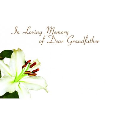 In Loving Memory Dear Grandfather (x50)