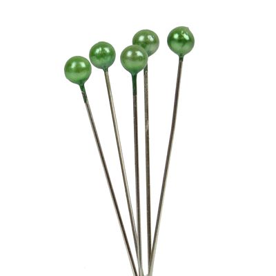 Apple Green Pearl Headed Pins