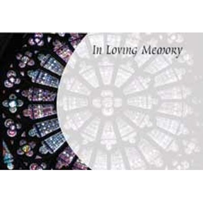 In Loving Memory Stained Glass Sympathy Card (x50)