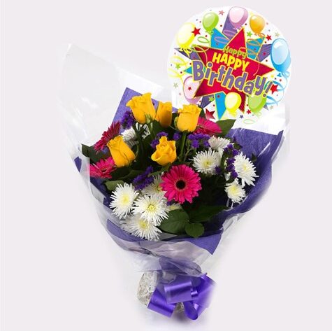 Happy Birthday Balloon & Starburst Bouquet
